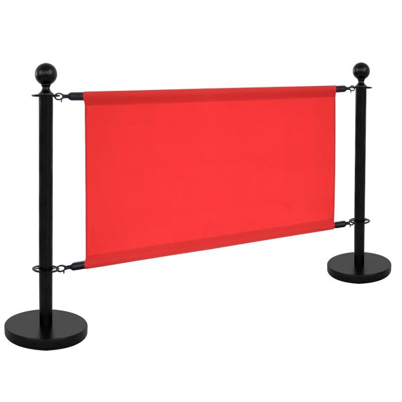 2 schwarze Terrassentrennpfosten