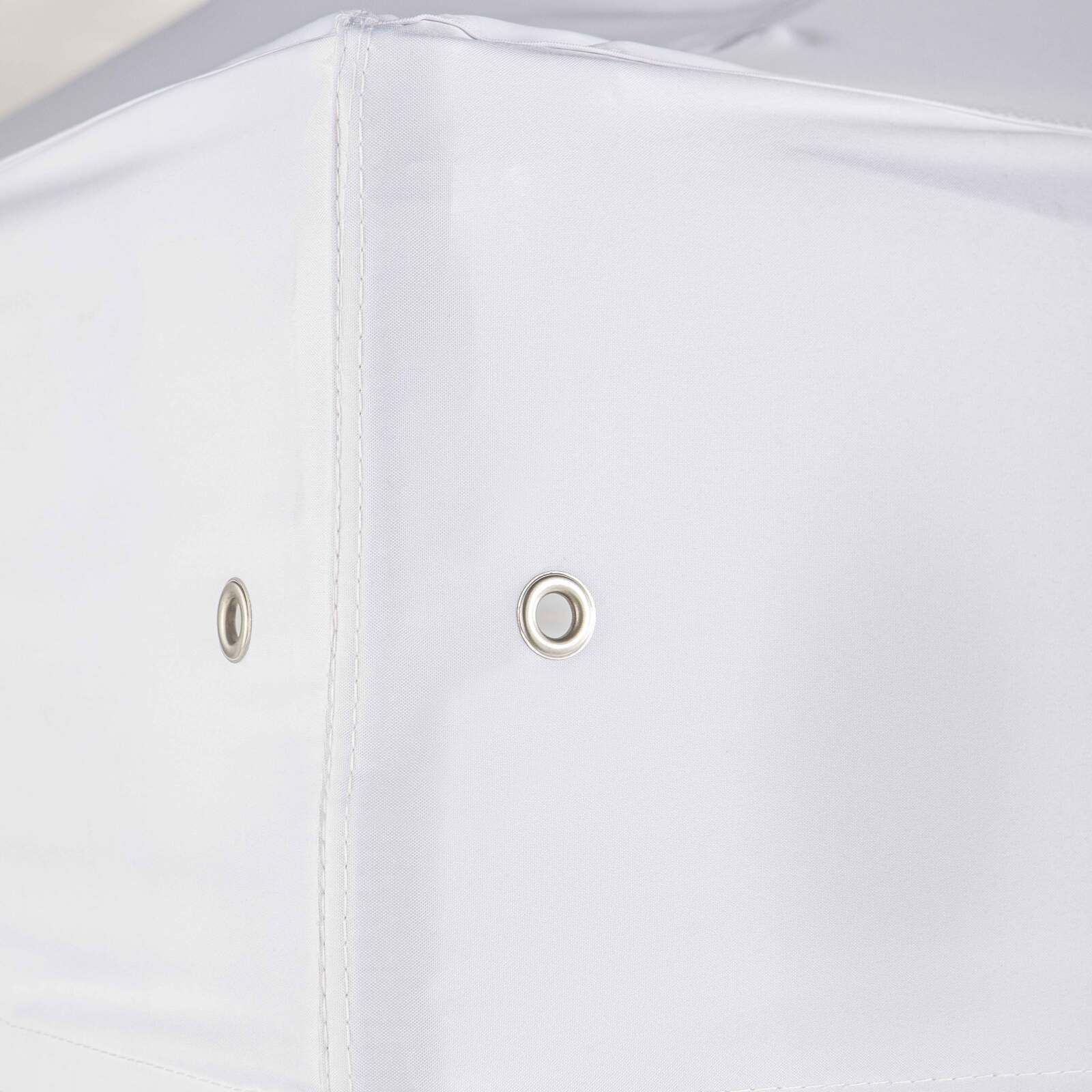 Weiße Türwand mit Reißverschluss, 4 m, 480 g/m² – M2