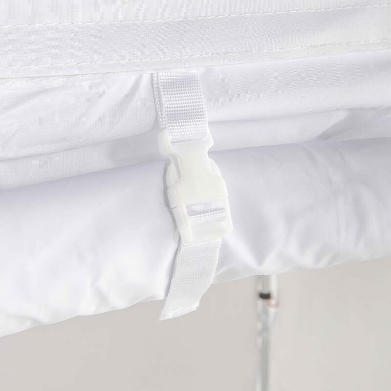 Weiße Türwand mit Reißverschluss, 3 m, 520 g/m² – M2