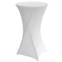 Weiße Steh-Esstischabdeckung 110 x 60 cm