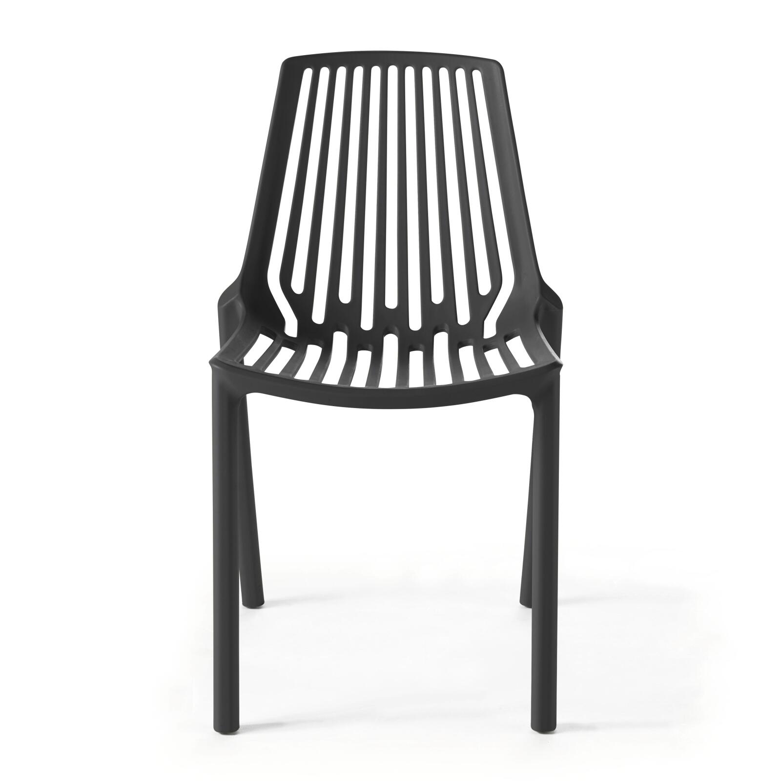 Set von 4 Gartenstühlen aus Kunststoff 