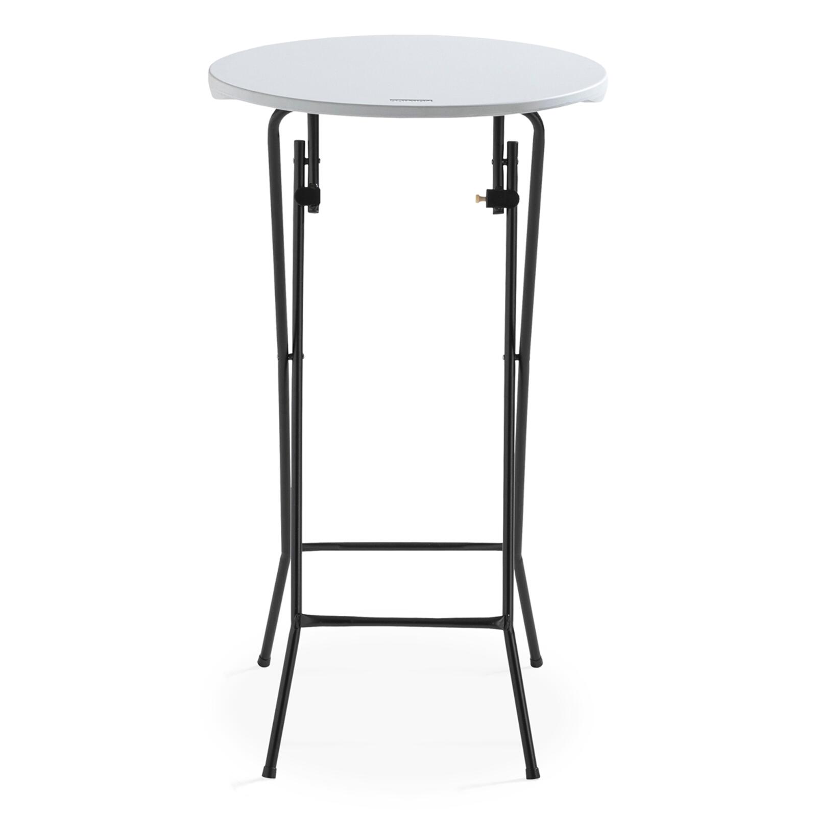 Weiße Steh-Esstischabdeckung 110 x 60 cm