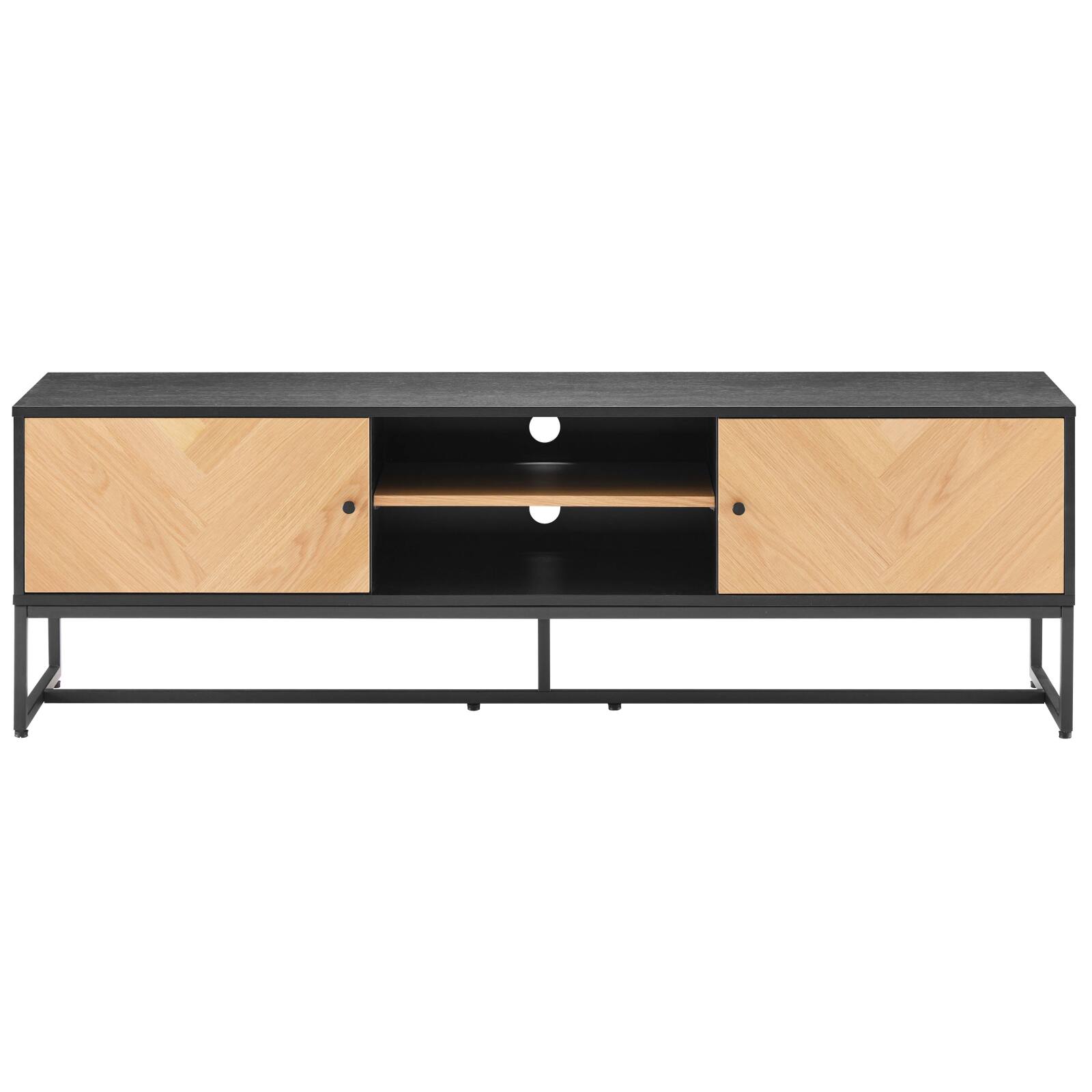 TV-Möbel aus Spanplatte mit Melamindekor aus FSC®-Eichenfurnier 160 cm