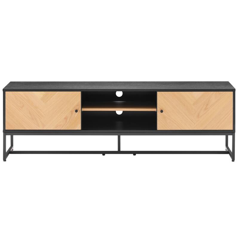 TV-Möbel aus Spanplatte mit Melamindekor aus FSC®-Eichenfurnier 160 cm