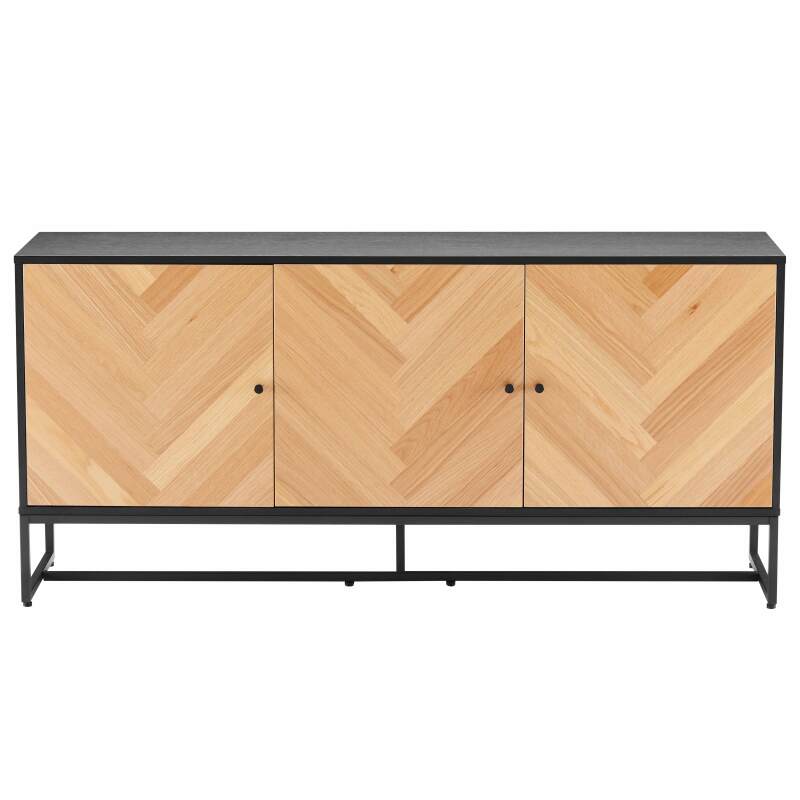 Büfett aus Spanplatten mit Eichenfurnier und FSC®-Melamindekor 160 cm