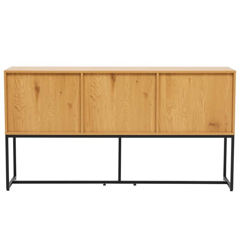 Büfett mit 2 Türen und 3 Schubladen aus Stahl und MDF mit FSC®-Melamindekor