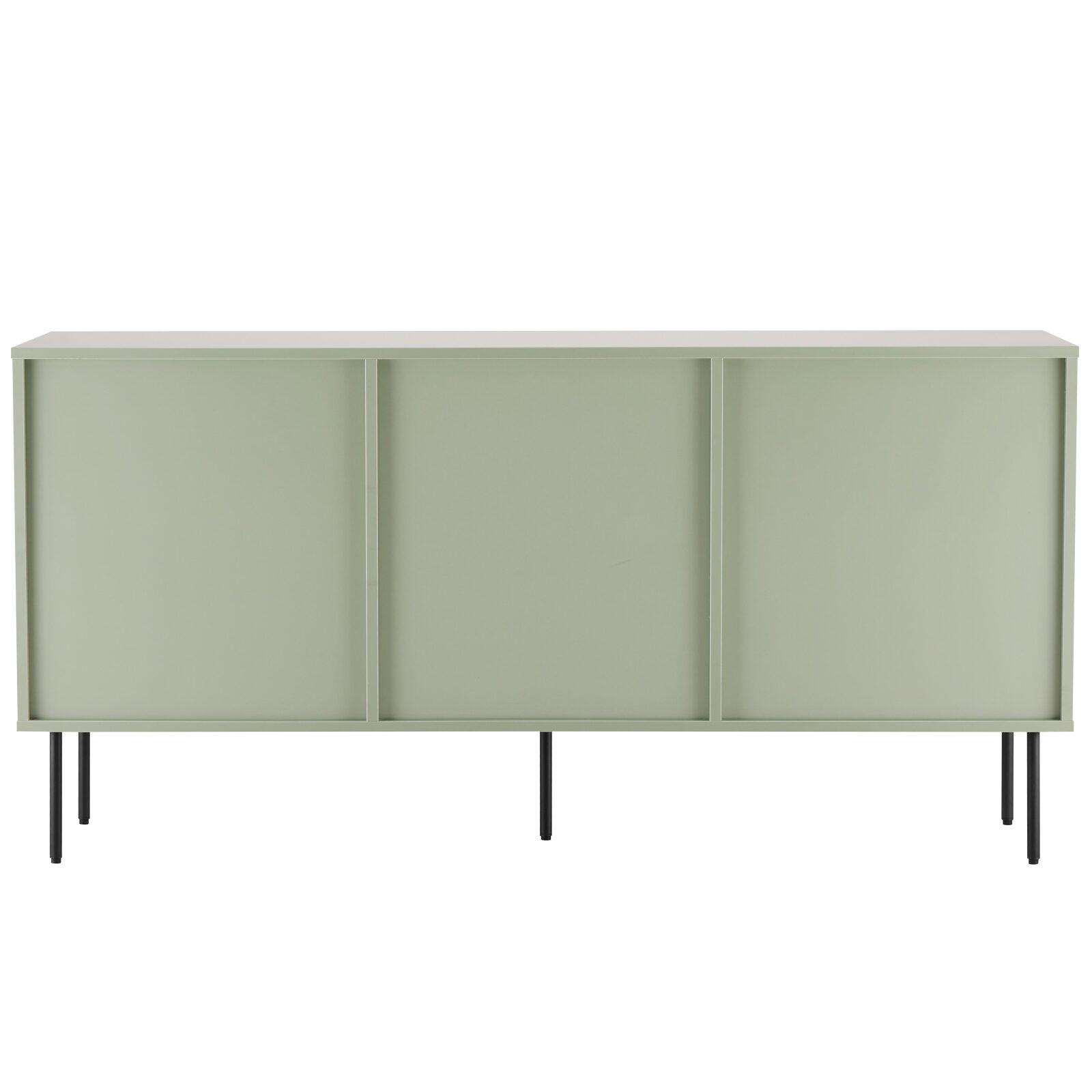 Büfett 2 Türen und 3 Schubladen aus Stahl und MDF FSC® Melamindekor 150 cm