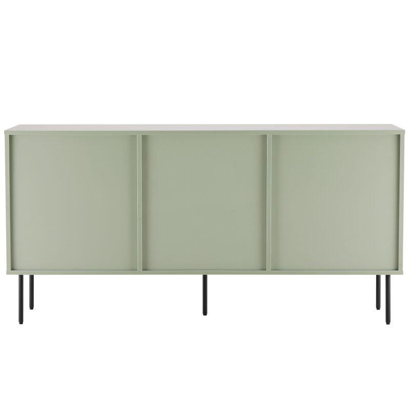 Büfett 2 Türen und 3 Schubladen aus Stahl und MDF FSC® Melamindekor 150 cm (3/8)