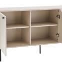 Büfett 2 Türen und 3 Schubladen aus Stahl und MDF FSC® Melamindekor 150 cm