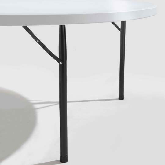 Klapptisch rund aus einteiligem HDPE 122 cm - 4 Sitzplätze