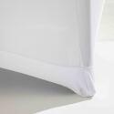 Weiße Tischdecke für Klapptisch 180 cm mit doppelter Öffnung