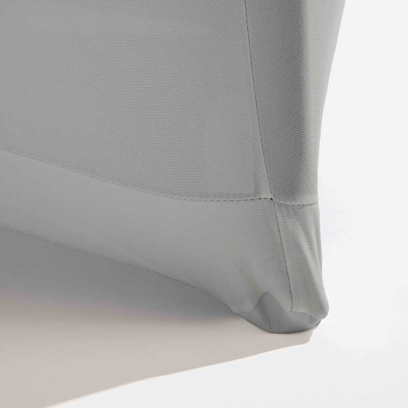 Hellgraue Stehtischhusse 110x80 cm