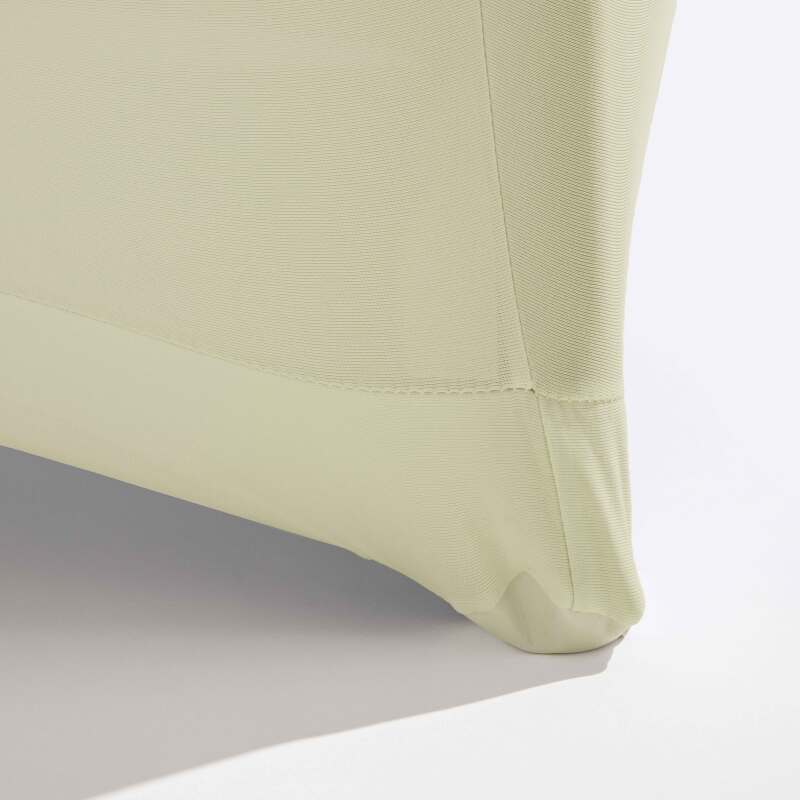 Elfenbeinfarbene Stehtischabdeckung 110x80 cm