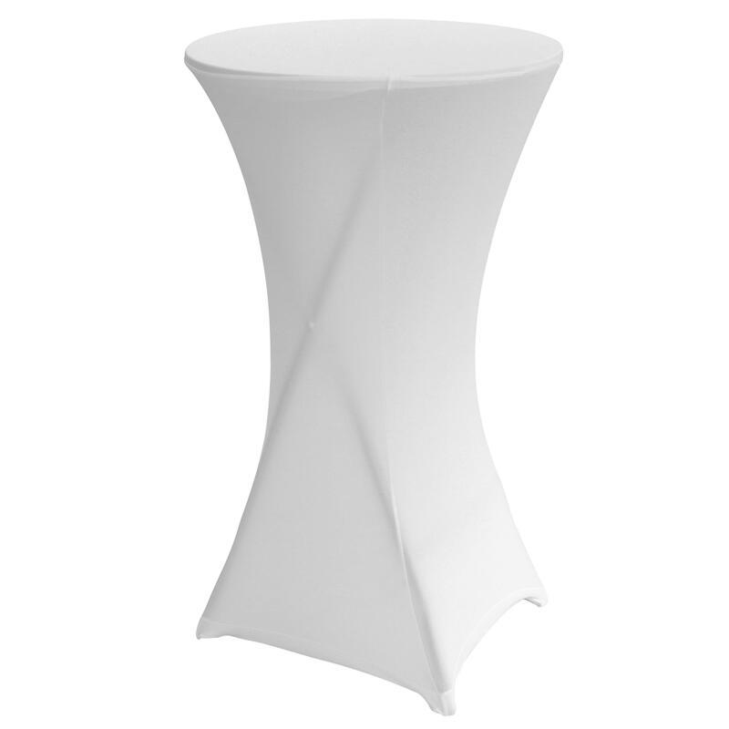 Set mit 5 weißen Hussen für Stehtisch 110 x 60 cm