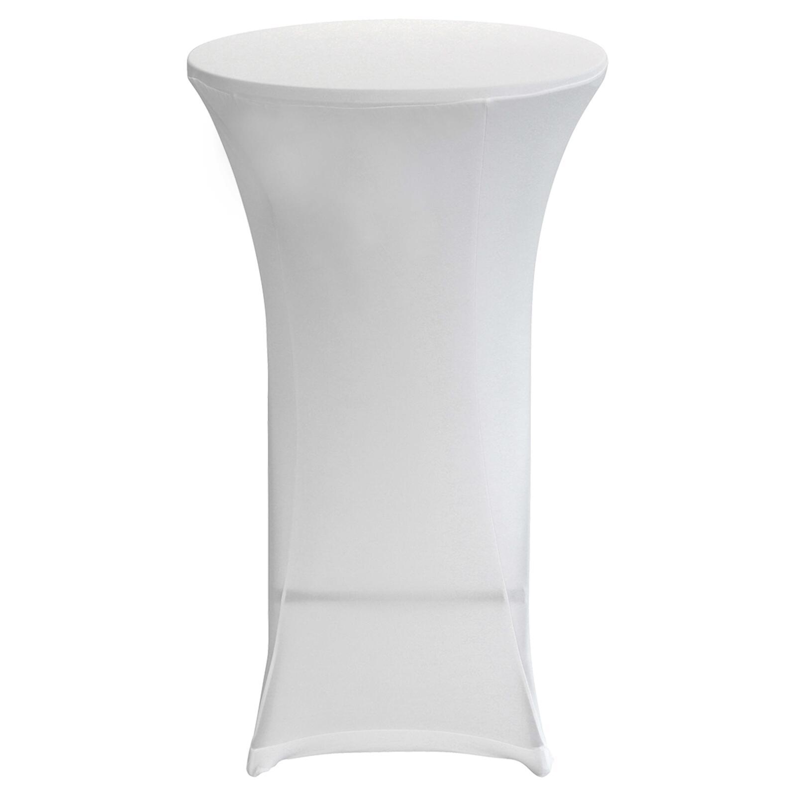 Set mit 5 weißen Hussen für Stehtisch 110 x 60 cm Set mit 5 weißen Hussen für Stehtisch 110 x 60 cm