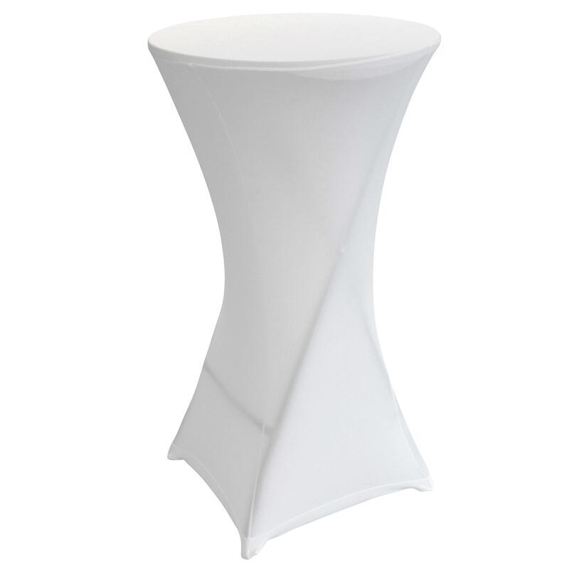 Set mit 5 weißen Hussen für Stehtisch 110 x 60 cm