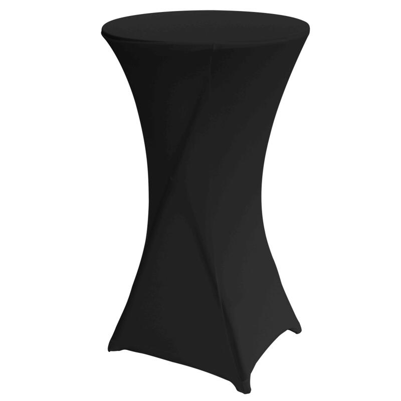 Set mit 5 schwarzen Bezügen für Stehtisch 110 x 60 cm