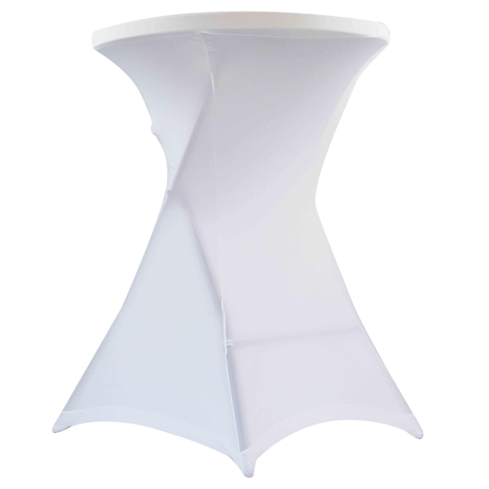 Set mit 5 weißen Hussen für Stehtisch 110 x 80 cm