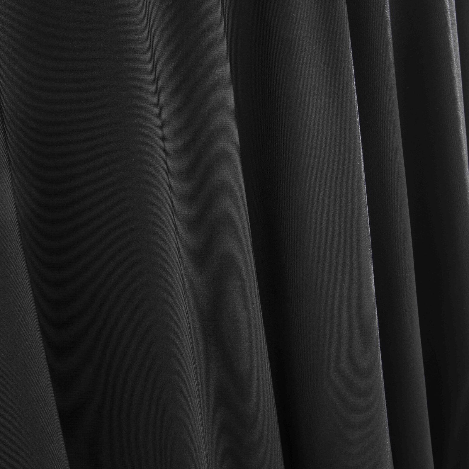 Klapptisch aus HDPE 180 cm 8 Plätze + drapierte Tischdecke schwarz