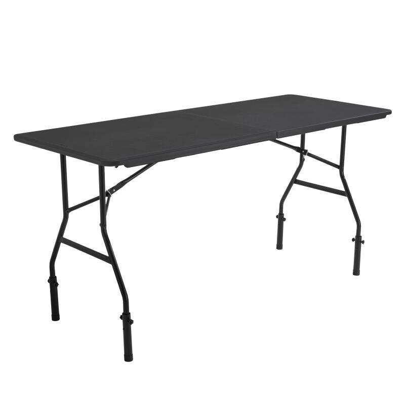 Klapptisch schwarz 180 cm mit 4 Verlängerungen