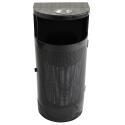 Wandmontierter Mülleimer und Aschenbecher aus Stahl für den Außenbereich – 29 l