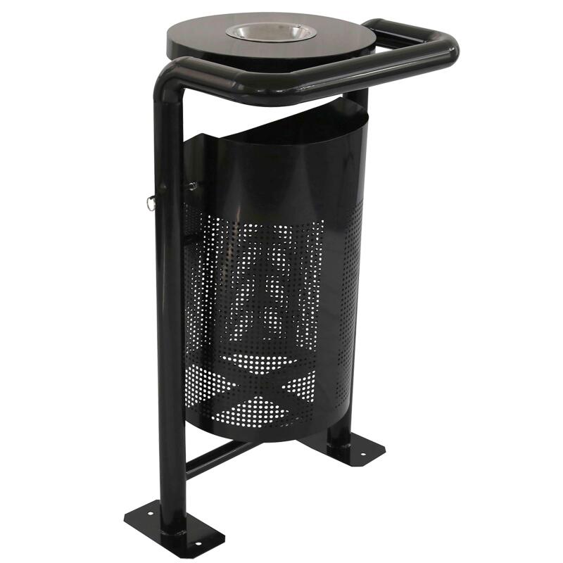Outdoor-Mülleimer auf Füßen mit Aschenbecher – 30 l