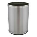 Runder Mülleimer aus Edelstahl – 240 l
