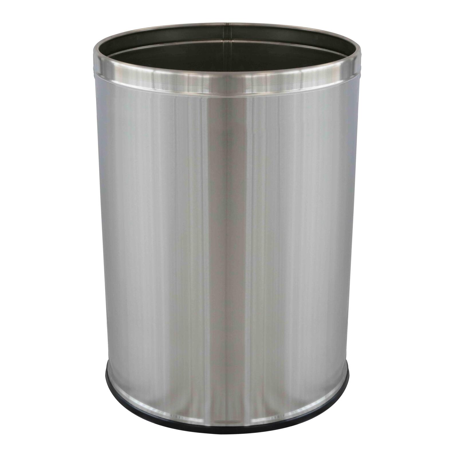 Runder Mülleimer aus Edelstahl – 240 l