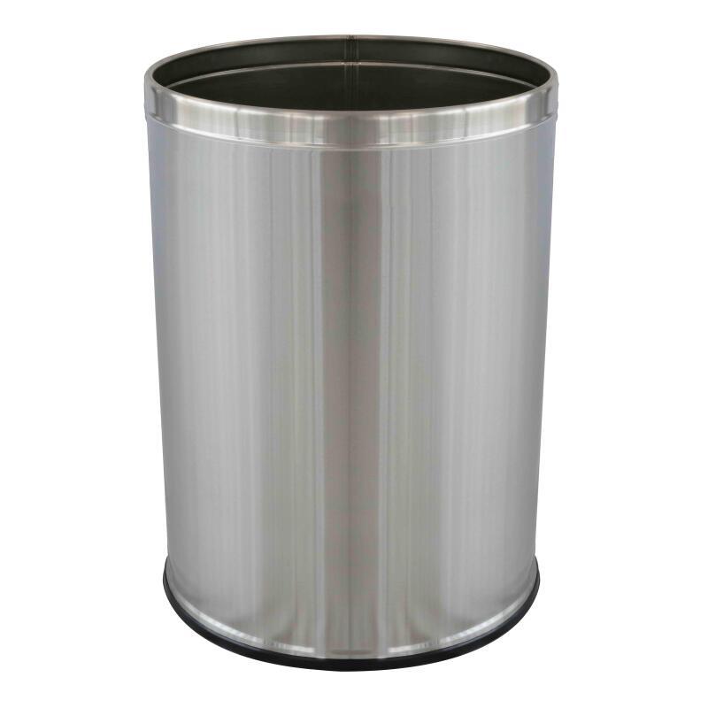 Runder Mülleimer aus Edelstahl – 240 l