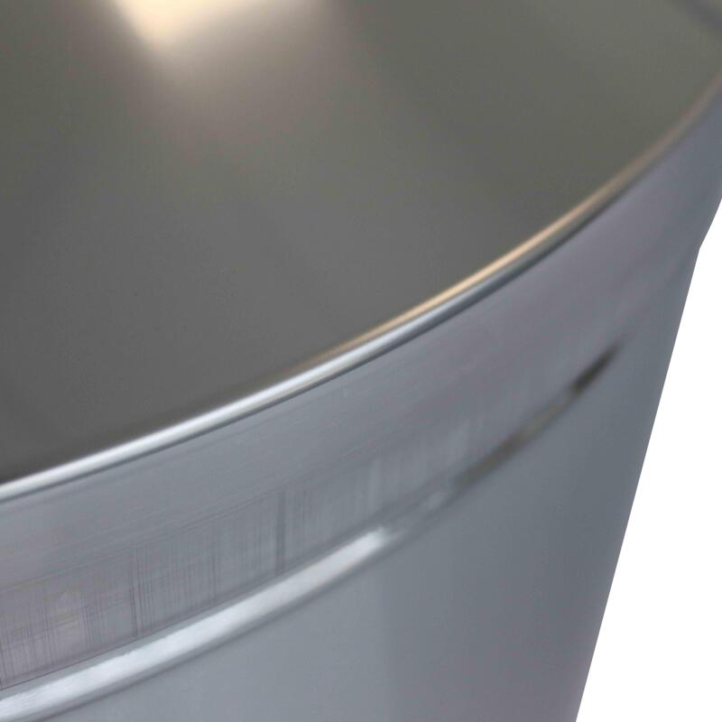 Runder Mülleimer aus Edelstahl – 240 l