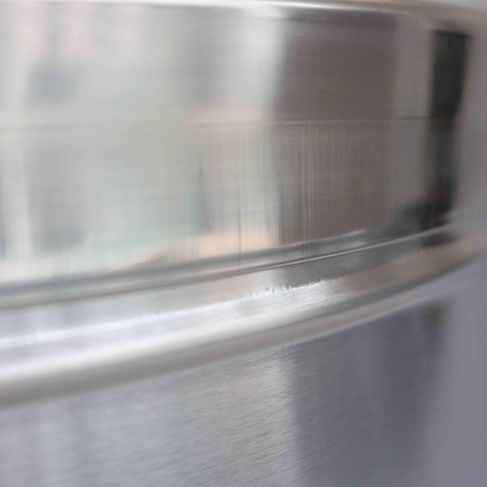 Runder Mülleimer aus Edelstahl – 240 l