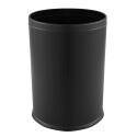 Runder Mülleimer aus mattschwarzem Stahl, 240 l