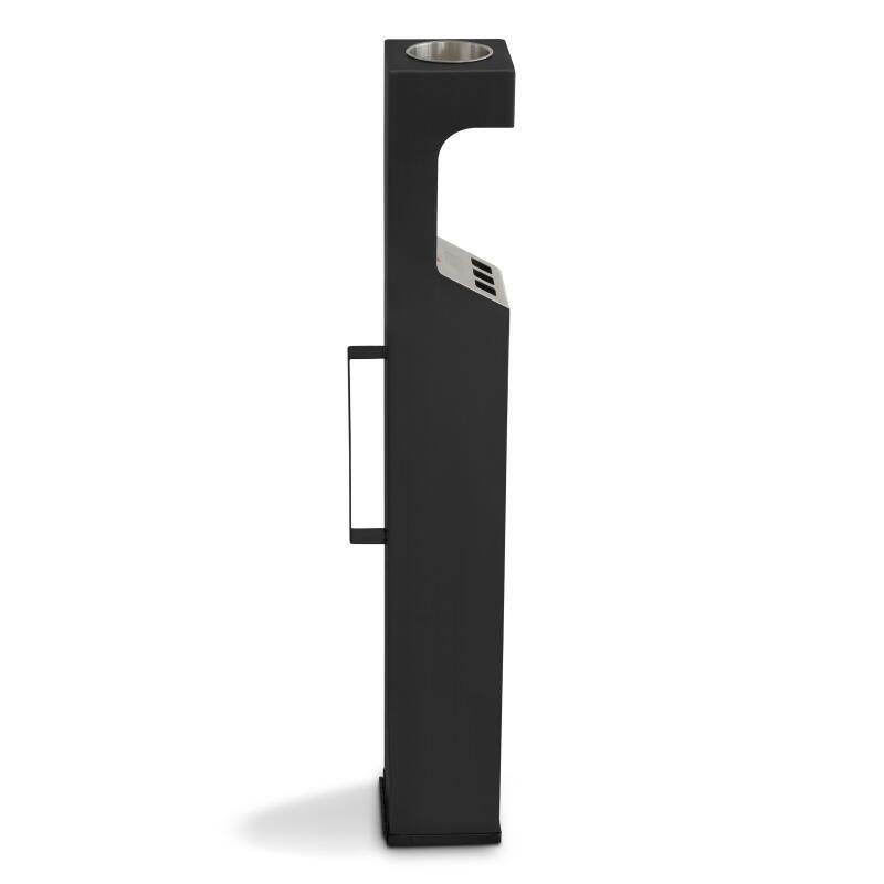 Wandaschenbecher für den Außenbereich aus schwarzem Stahl