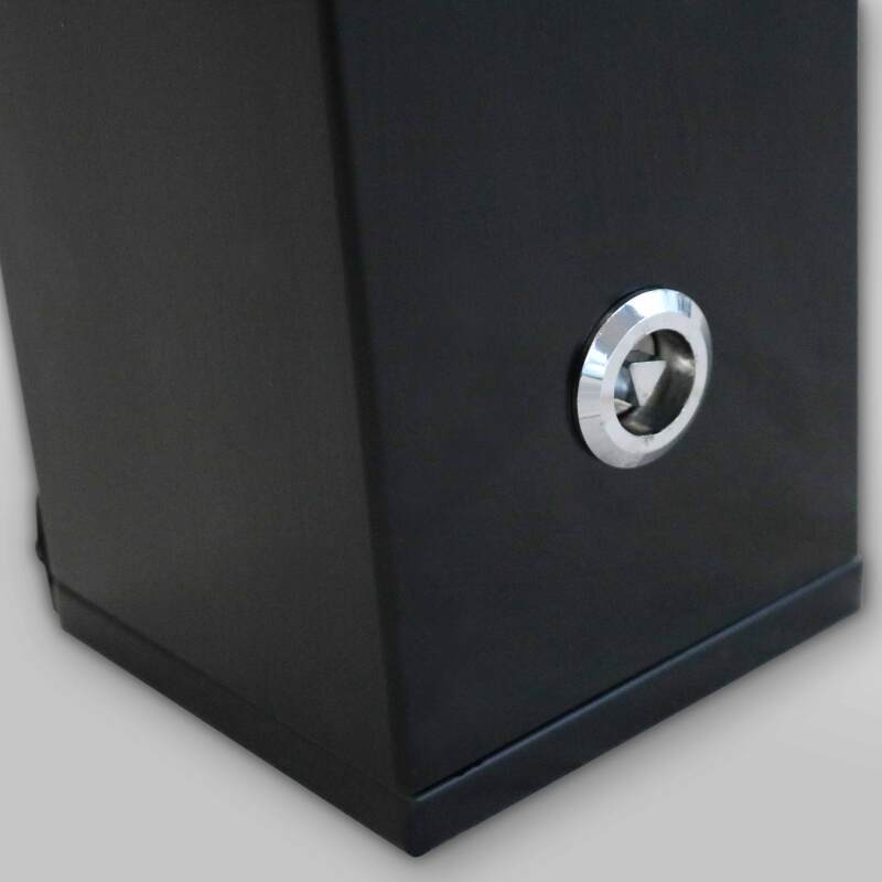 Wandaschenbecher für den Außenbereich aus schwarzem Stahl