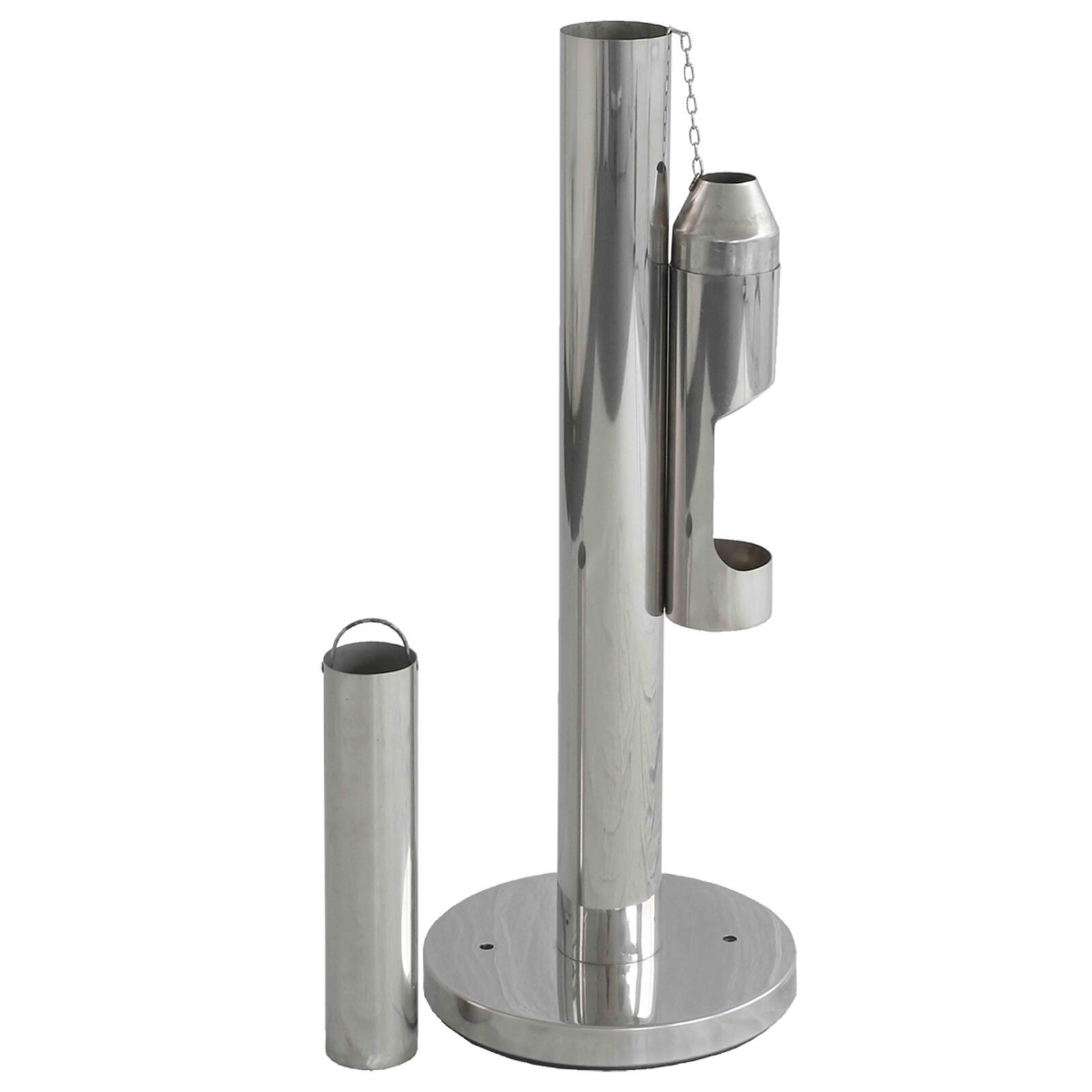 Außenaschenbecher zur Befestigung am Chromboden