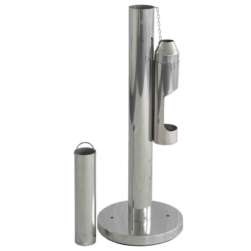 Außenaschenbecher zur Befestigung am Chromboden