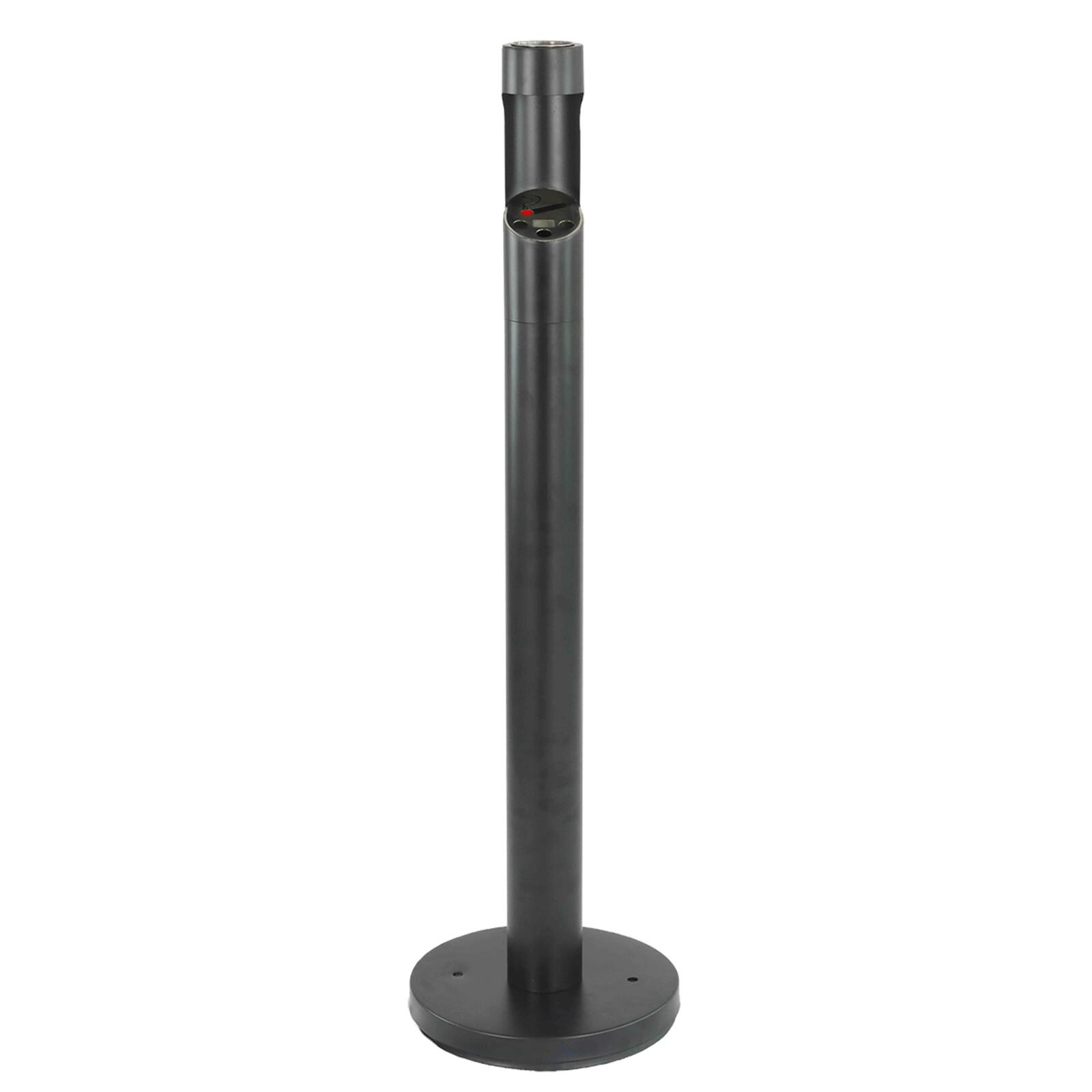 Aschenbecher für den Außenbereich zur Befestigung am schwarzen Boden