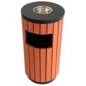 Set mit 2 Outdoor-Mülleimern + Aschenbecher aus Holz – 29 l