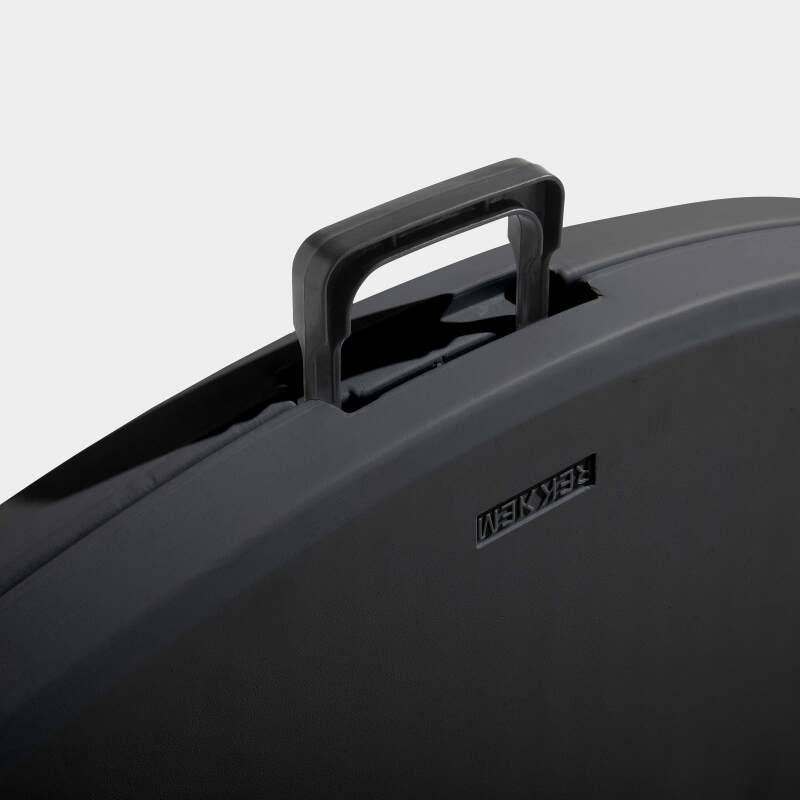 Klapptisch schwarz rund 150 cm aus HDPE – 8 Sitzplätze