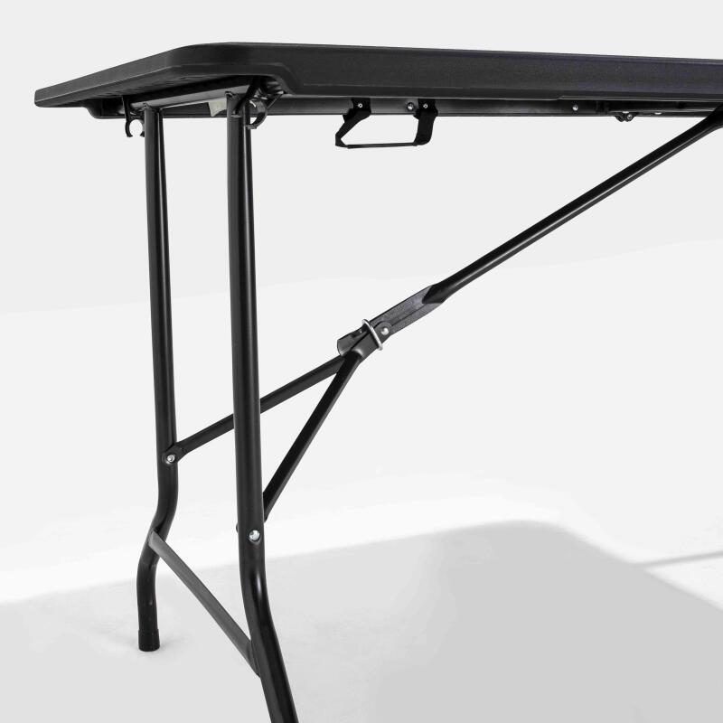 Klapptisch schwarz aus HDPE 180 cm – 8 Sitzplätze
