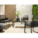 Gartenmöbel aus schwarzen geflochtenen Drähten – 5 Sitzplätze