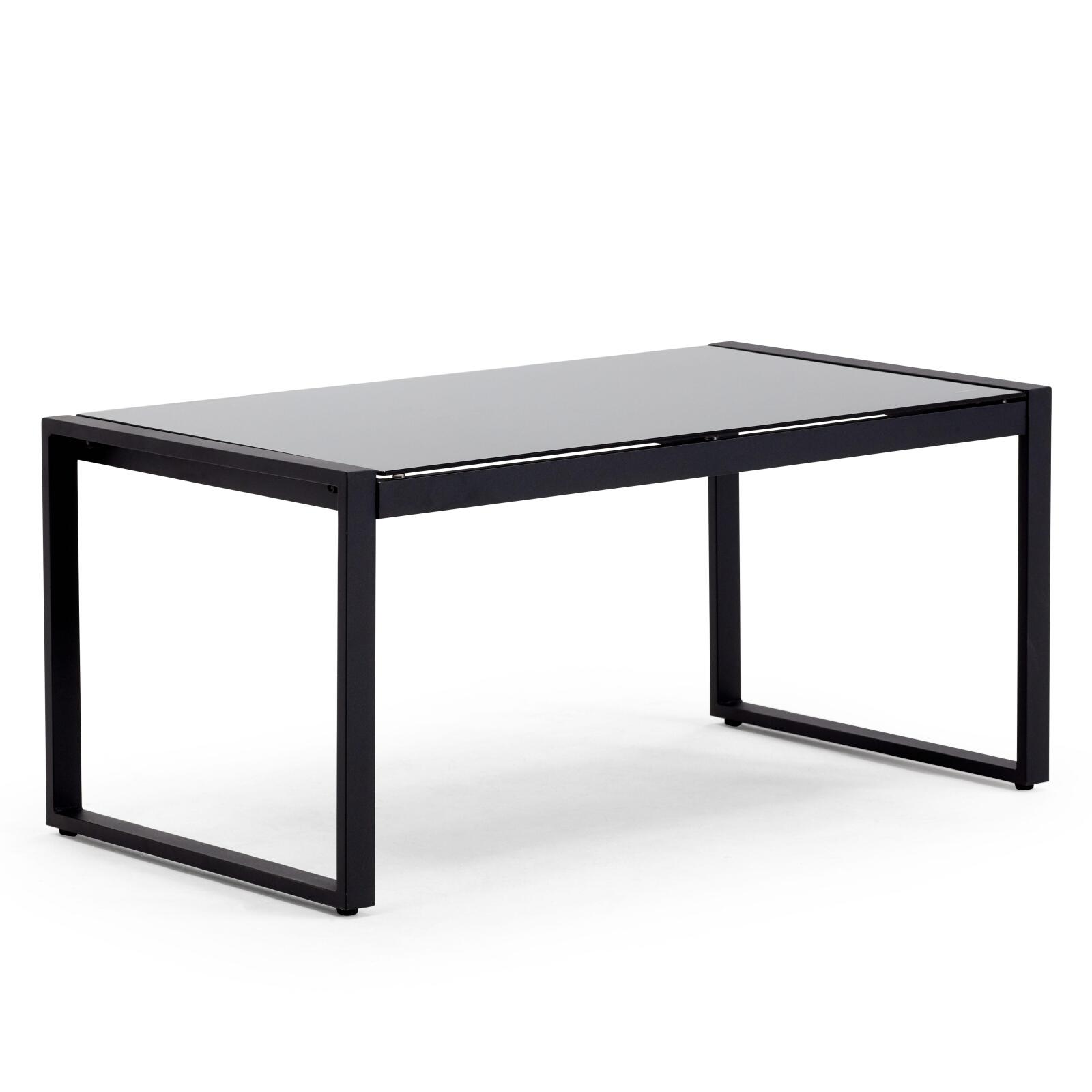 Gartenmöbel aus schwarzen geflochtenen Drähten – 5 Sitzplätze