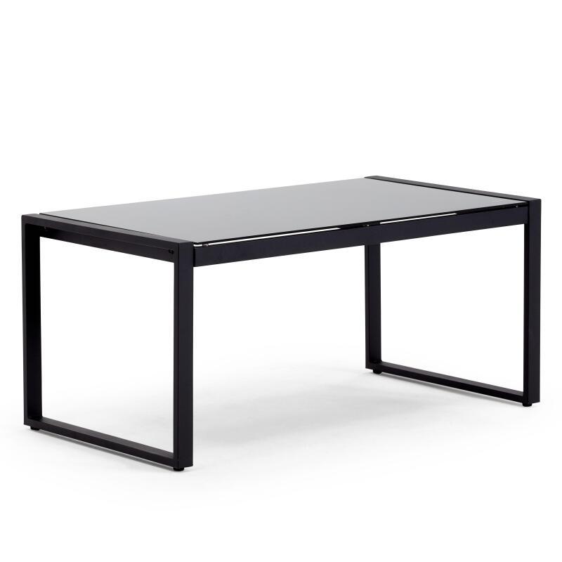 Gartenmöbel aus schwarzen geflochtenen Drähten – 5 Sitzplätze