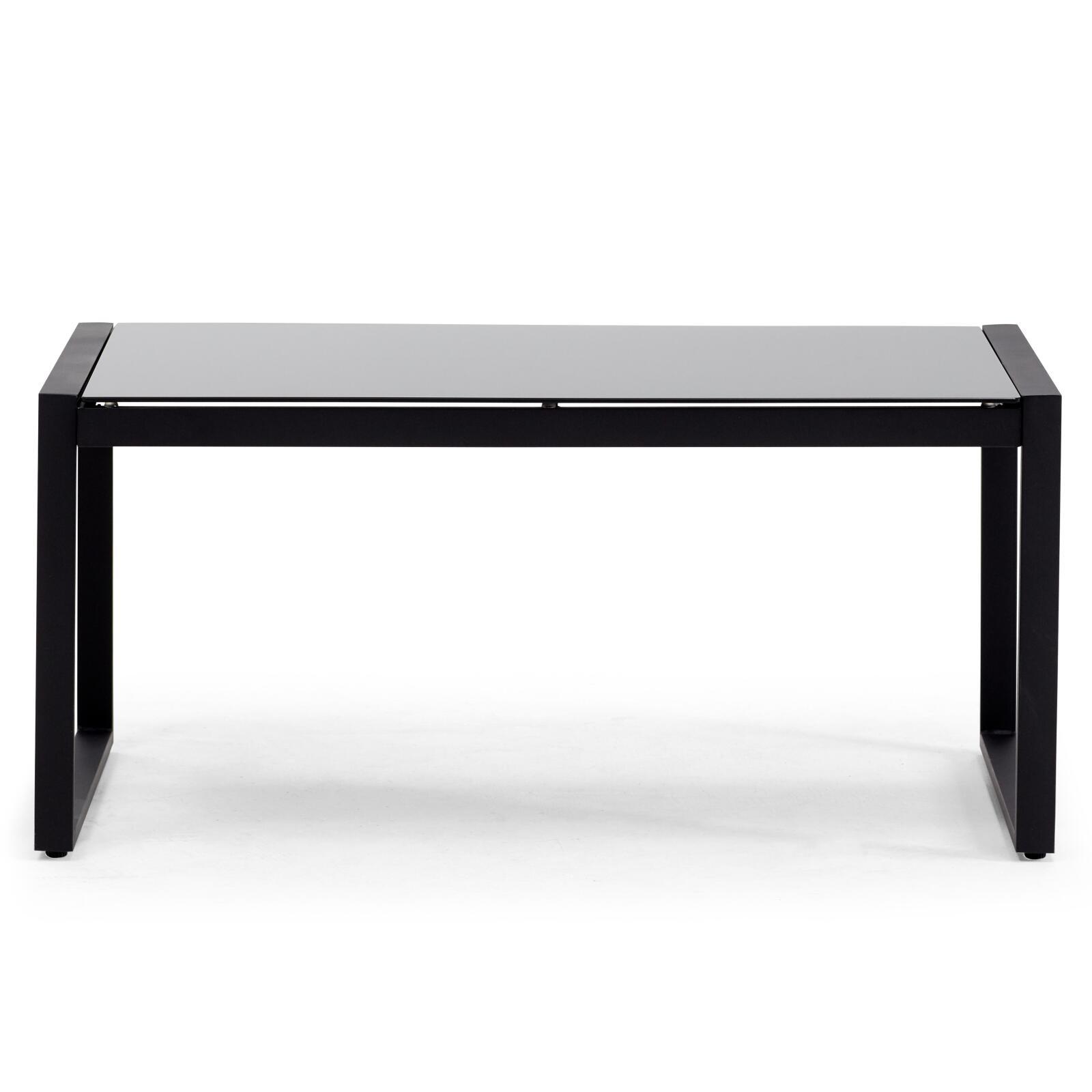 Gartenmöbel aus schwarzen geflochtenen Drähten – 5 Sitzplätze