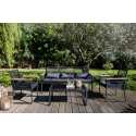 Gartenmöbel aus schwarzen geflochtenen Drähten – 5 Sitzplätze