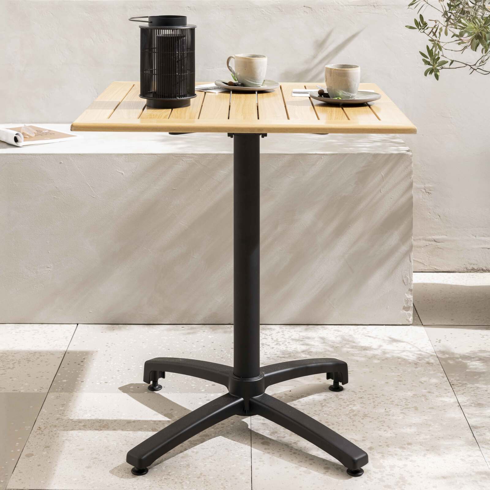 Quadratische Tischplatte 70 x 70 cm aus Holz