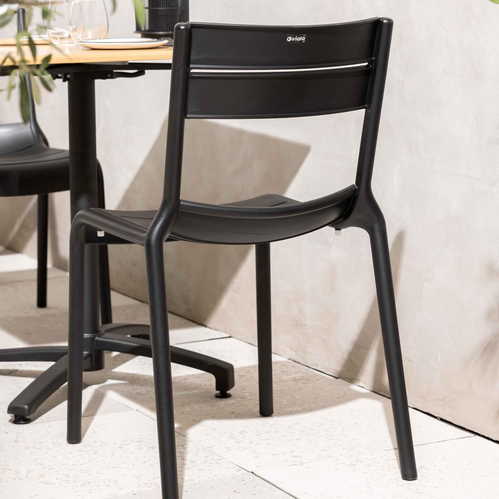 4er-set Terrassenstühlen aus Kunststoff