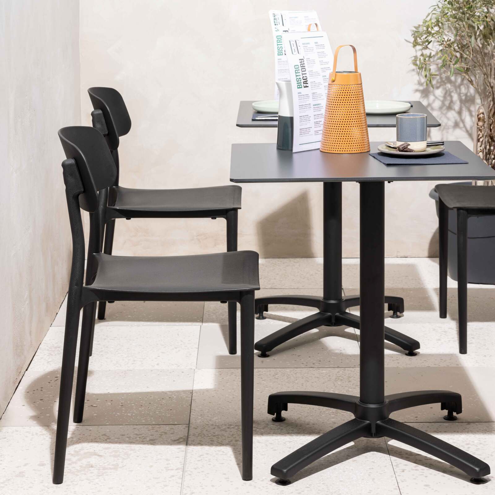 2er-set Terrassenstühle aus Kunststoff