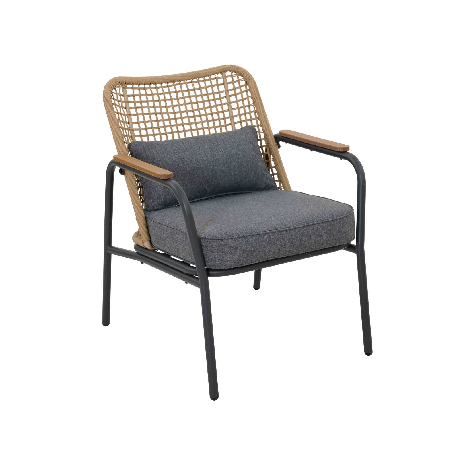 4-Sitzer-Rattan-Gartenmöbel mit Sofa, 2 Sesseln und Couchtisch