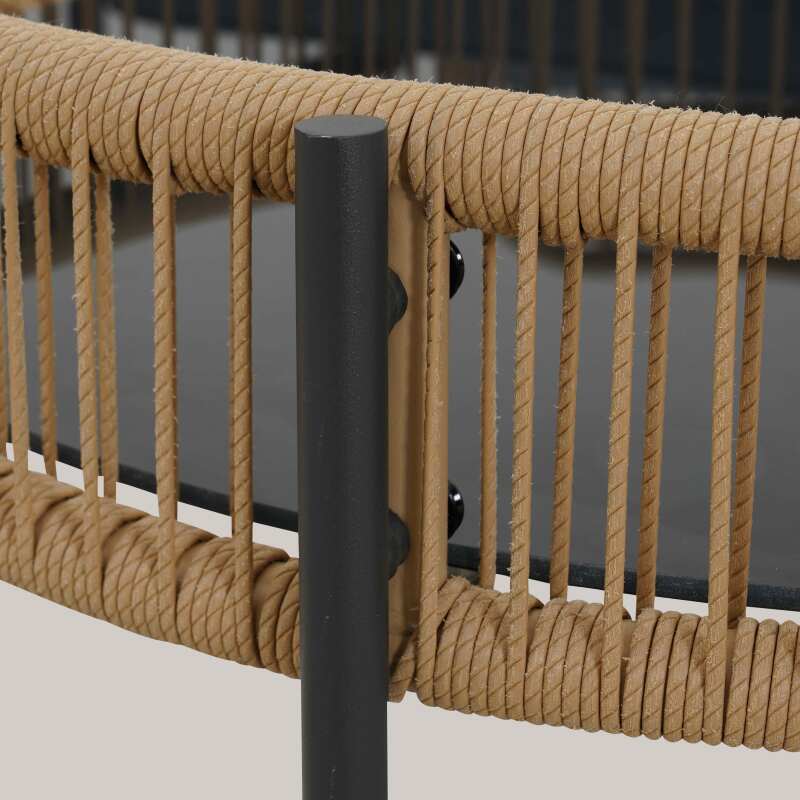 4-Sitzer-Rattan-Gartenmöbel mit Sofa, 2 Sesseln und Couchtisch